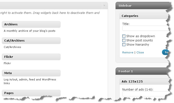WordPress 2.8: New Widgets Page