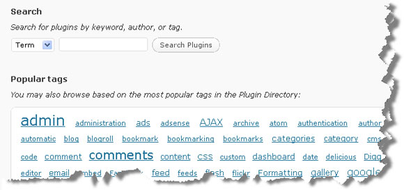 WordPress 2.8: Search for Plugins